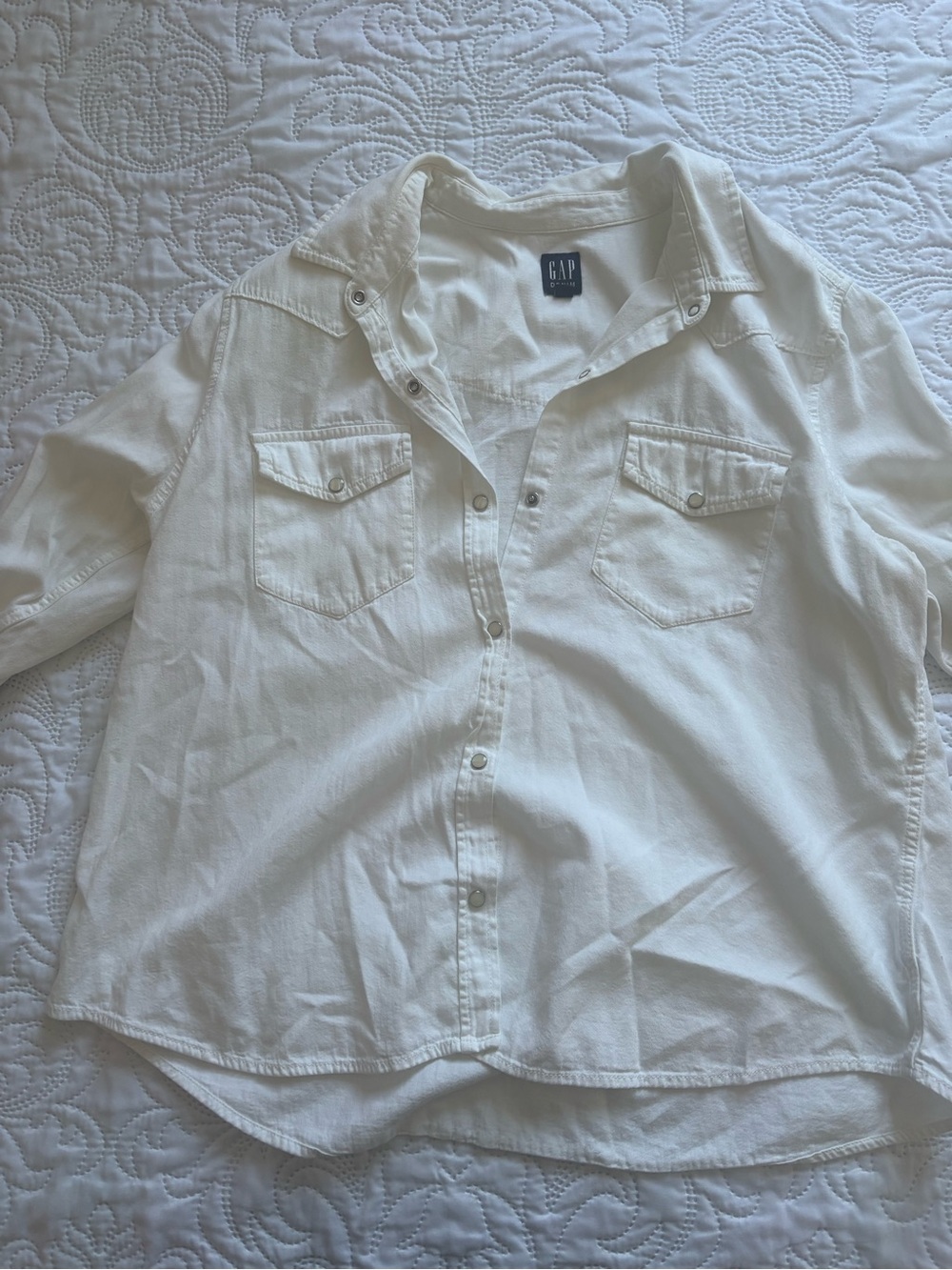 GAP White Women's Button-Front Blouse